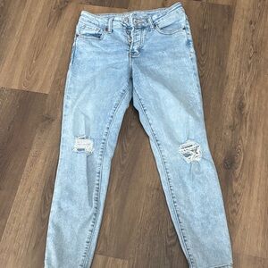 Old Navy Light Blue Ripped Skinny Jeans